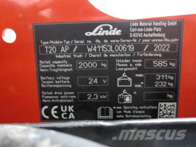 Linde T20AP Lavtløftende truck med platform