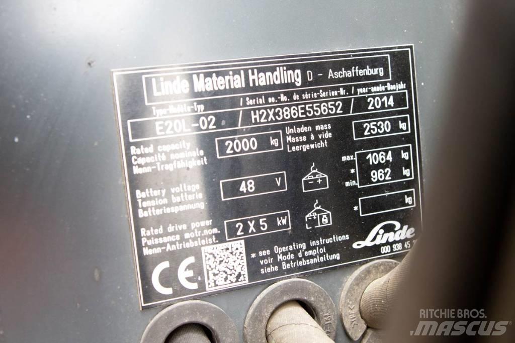Linde E20L-02 Elektriske trucker