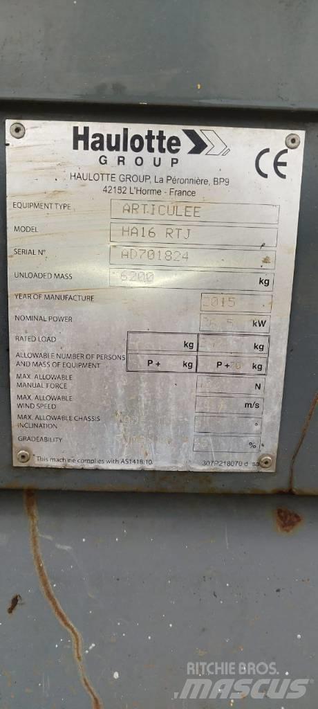 Haulotte HA 16 RTJ Leddede bomlifter