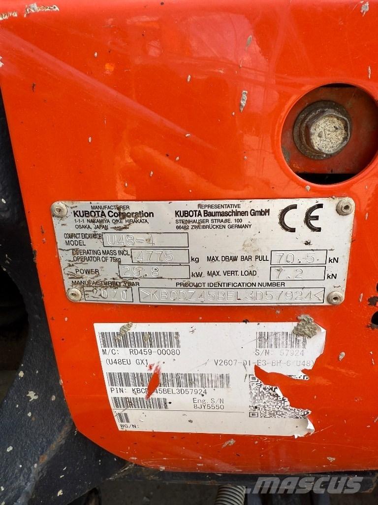 Kubota U 48 Minigravere <7t