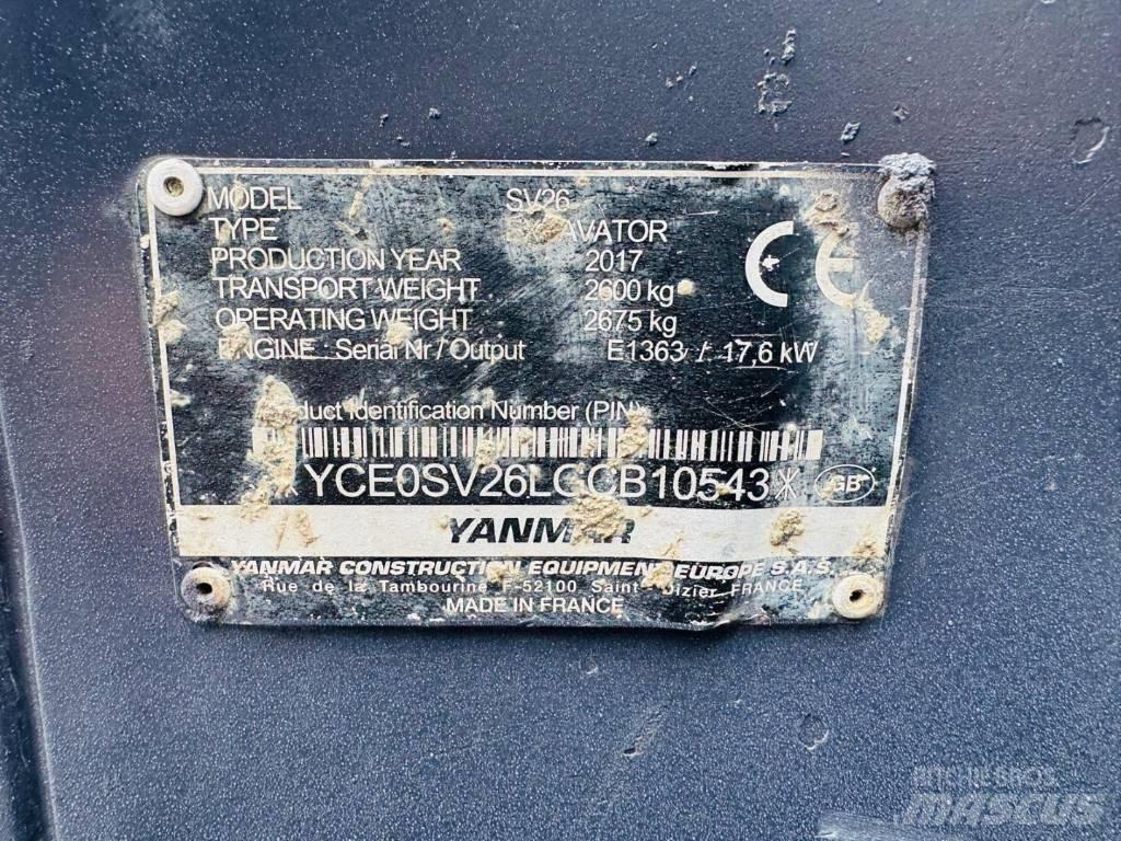 Yanmar SV 26 Minigravere <7t