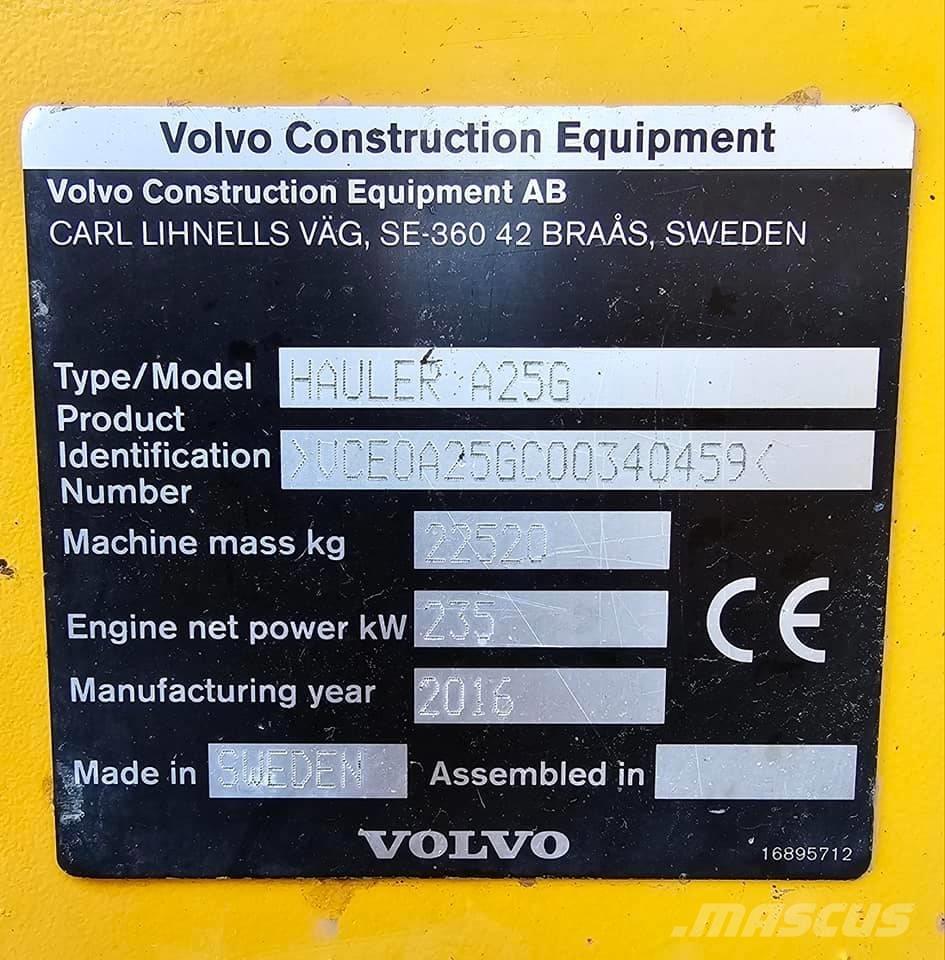 Volvo A 25 G Rammestyrte Dumpere