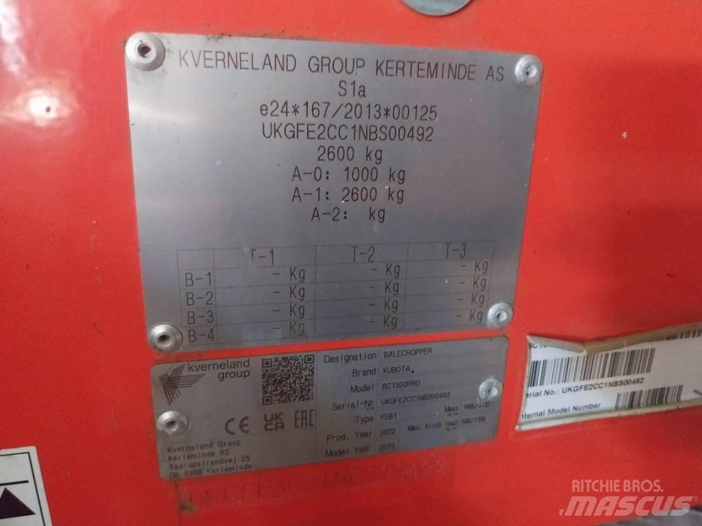 Kubota BC 1300 PRO Rundballerivere, -kuttere og -utpakkere