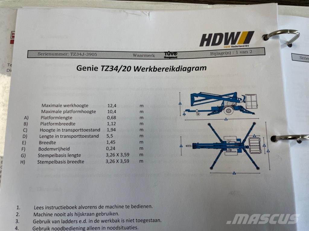 Genie TZ 34/20 Tilhengerlifter