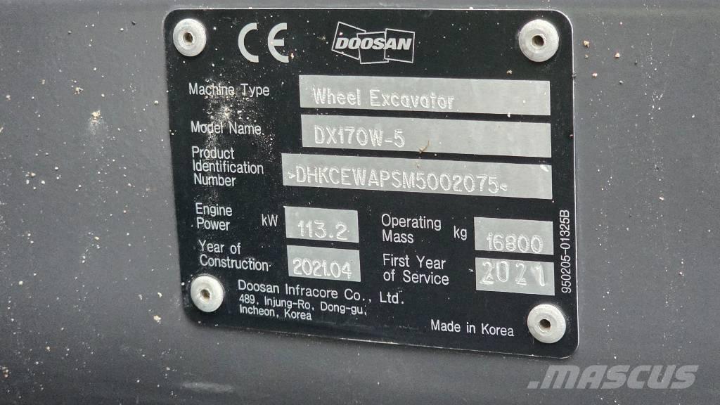 Doosan DX 170 W Hjulgravere