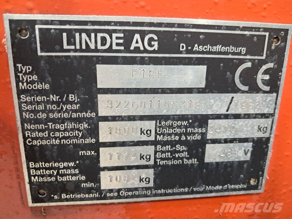 Linde E18P Elektriske trucker