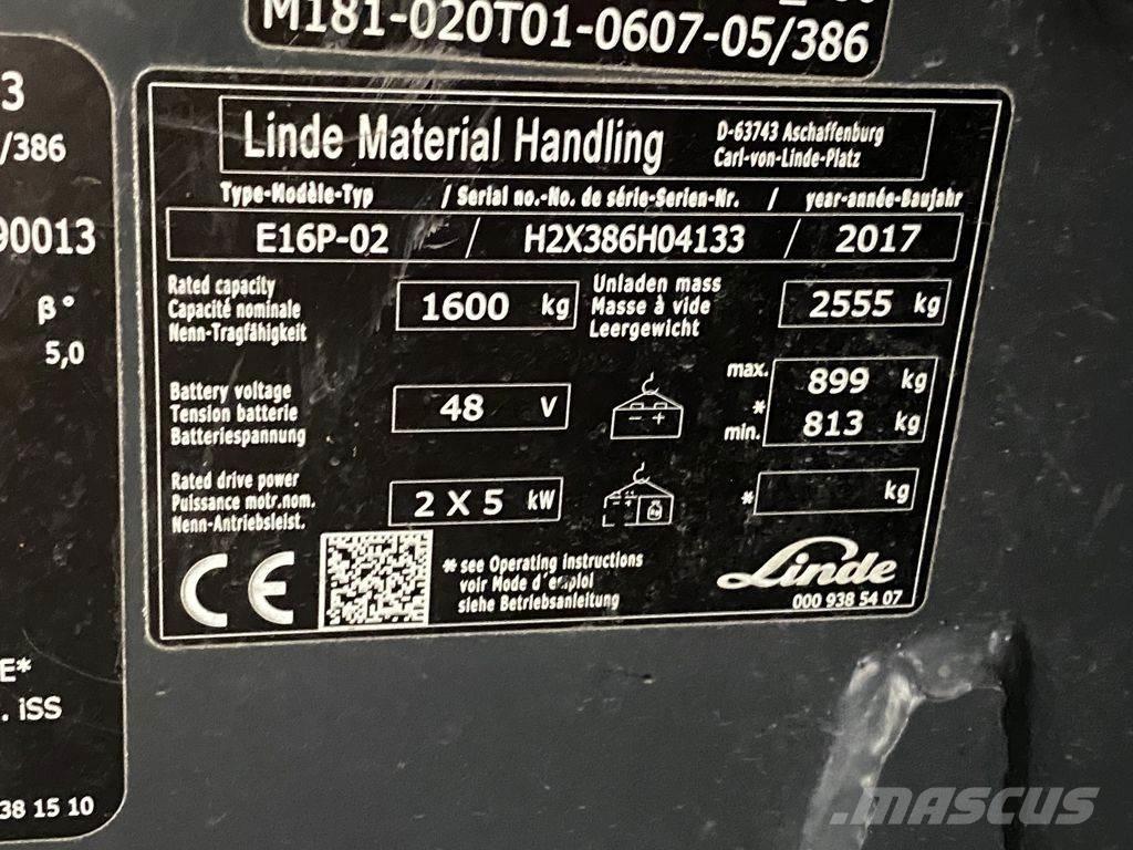 Linde E16P-02 Elektriske trucker