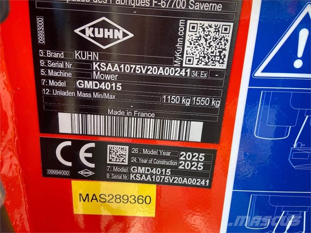 Kuhn GMD4015 Slåmaskiner