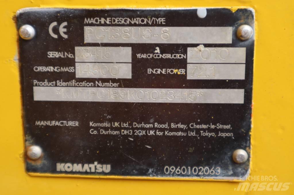 Komatsu PC138US-8 Beltegraver