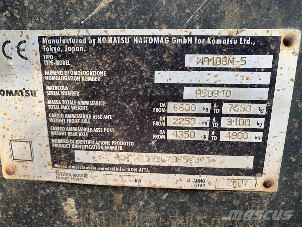 Komatsu WA 100 M-5 Hjullastere