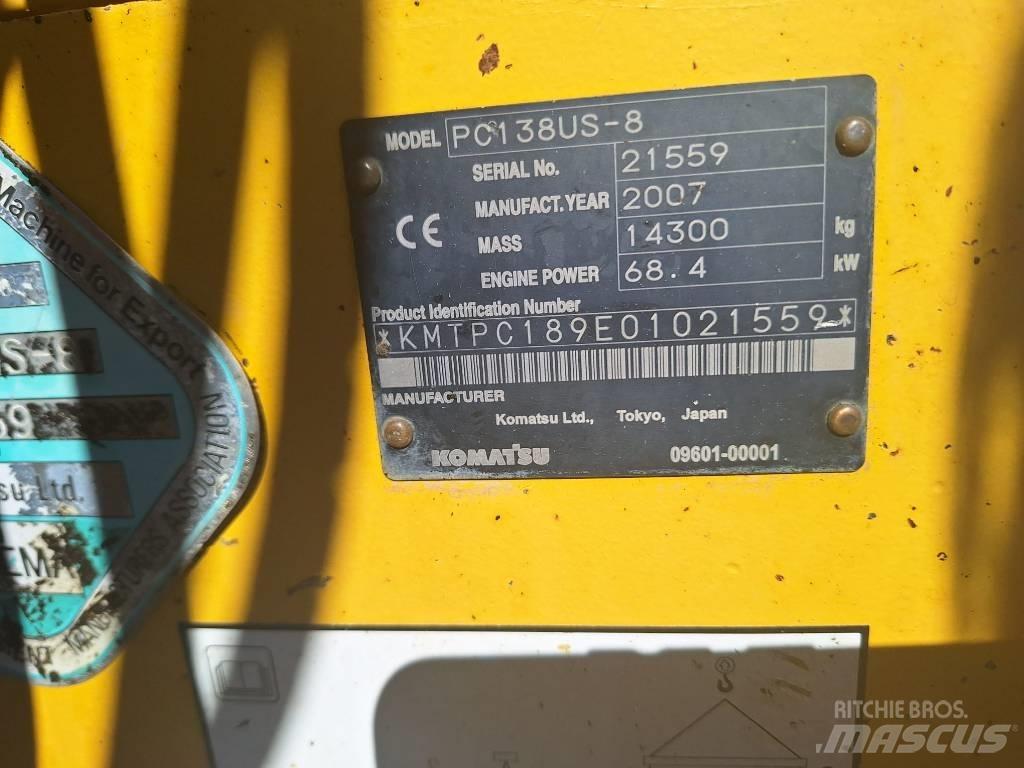 Komatsu PC 138 US-8 Beltegraver