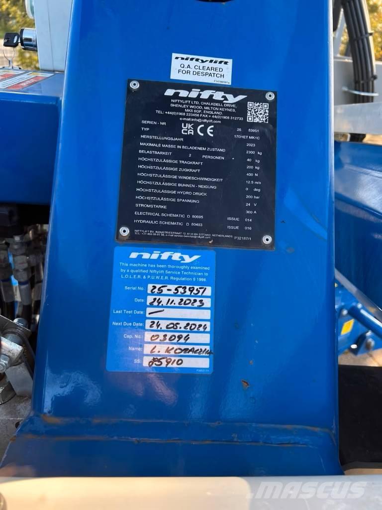 Niftylift 170 HET Tilhengerlifter