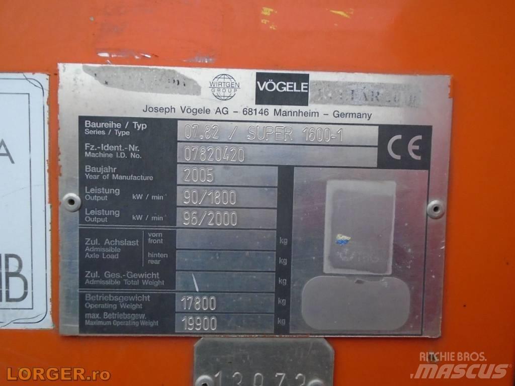 Vögele Super 1600 Asfaltutleggere