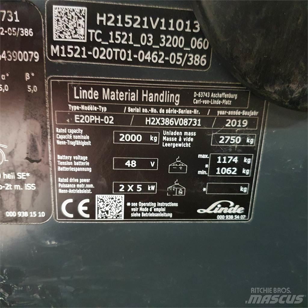 Linde E20PH Elektriske trucker