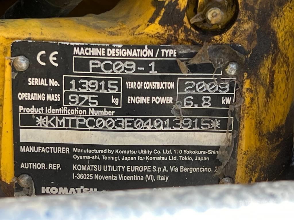 Komatsu PC 09-1 Minigravere <7t