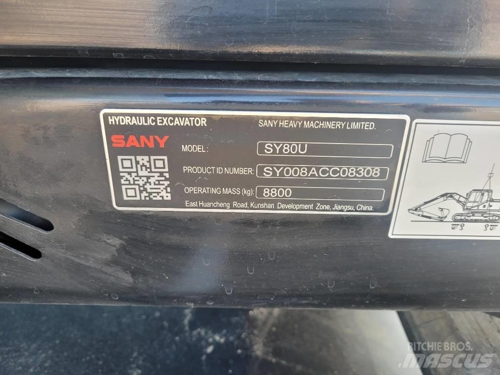 Sany SY80U Beltegraver