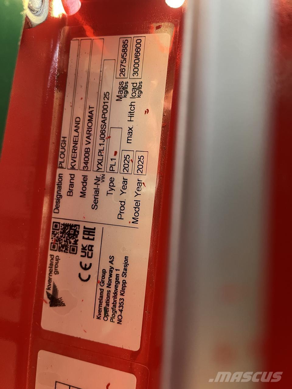 Kverneland 3400B Vendeploger