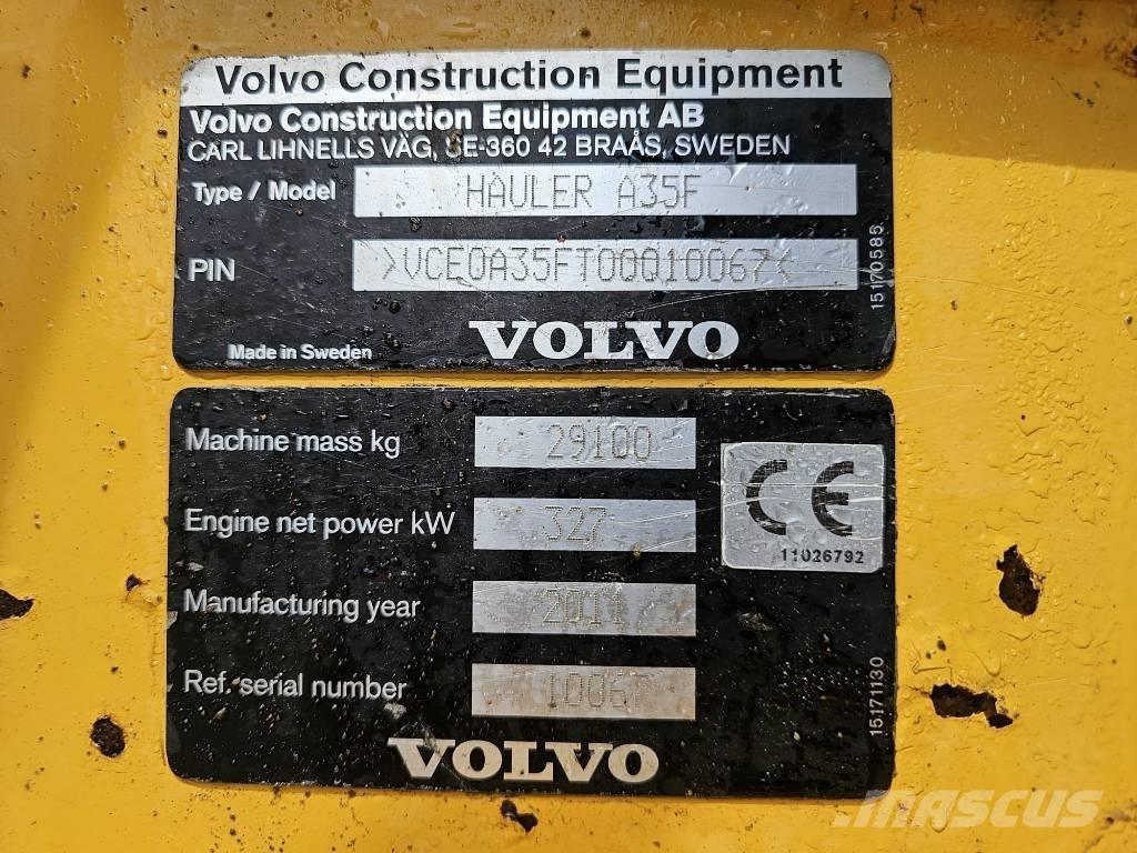 Volvo A 35 F Rammestyrte Dumpere