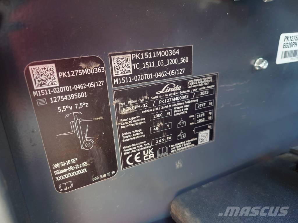 Linde EG20PH/1275 Elektriske trucker