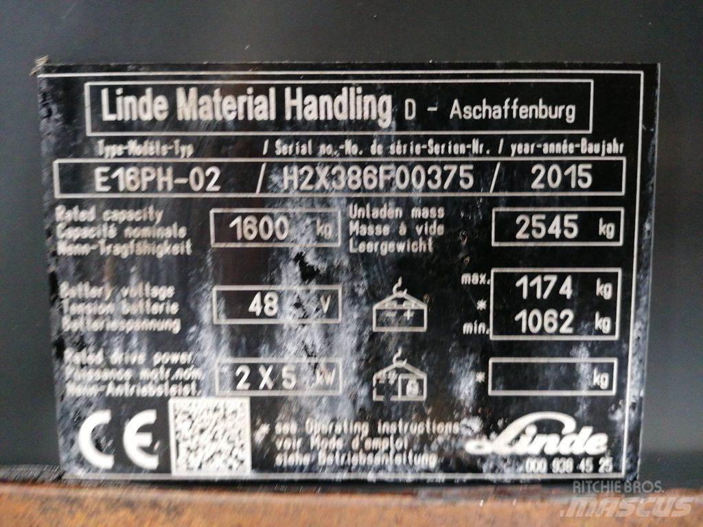 Linde E16PH-02 Elektriske trucker