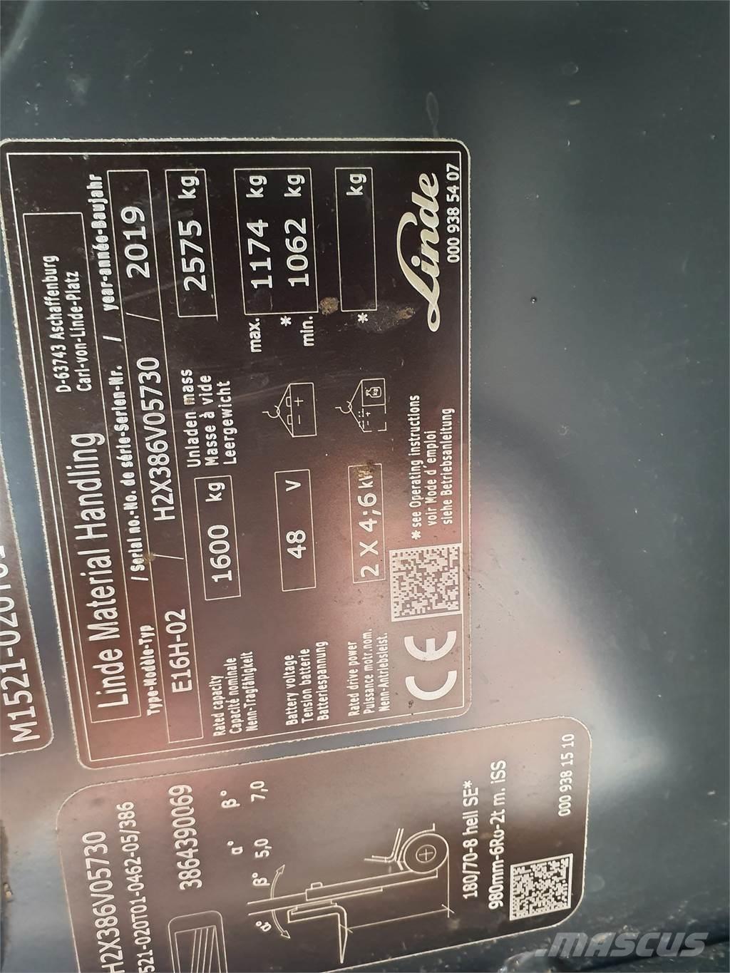 Linde E16 Elektriske trucker