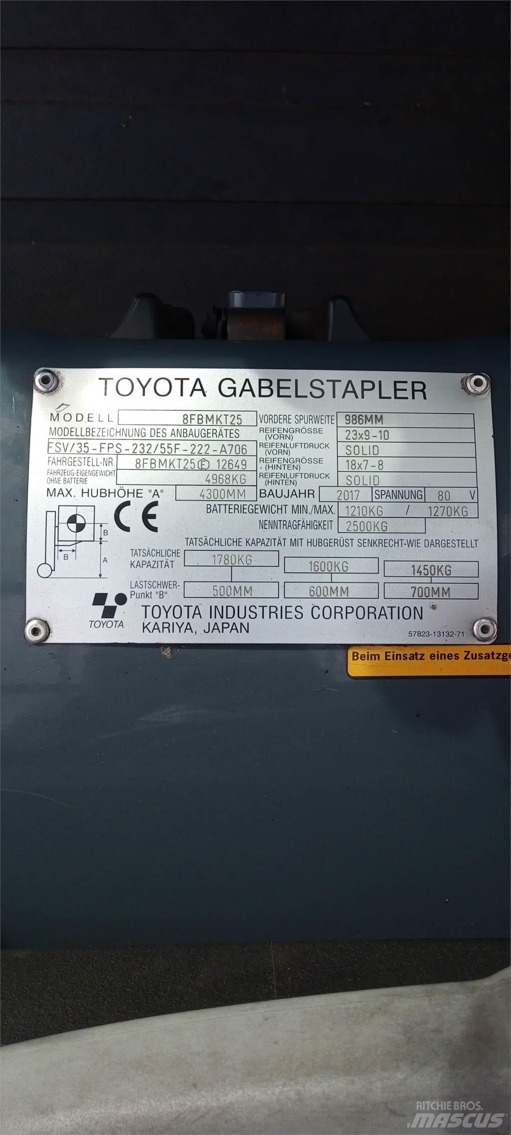 Toyota 8FBMKT25 Elektriske trucker