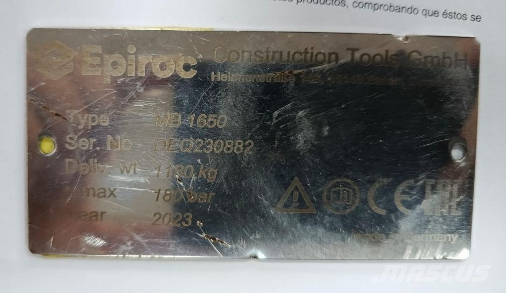 Epiroc MB1650 Hydrauliske hammere