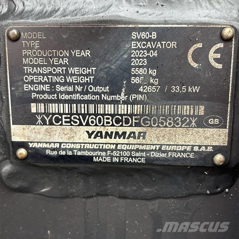 Yanmar SV60-B Minigravere <7t