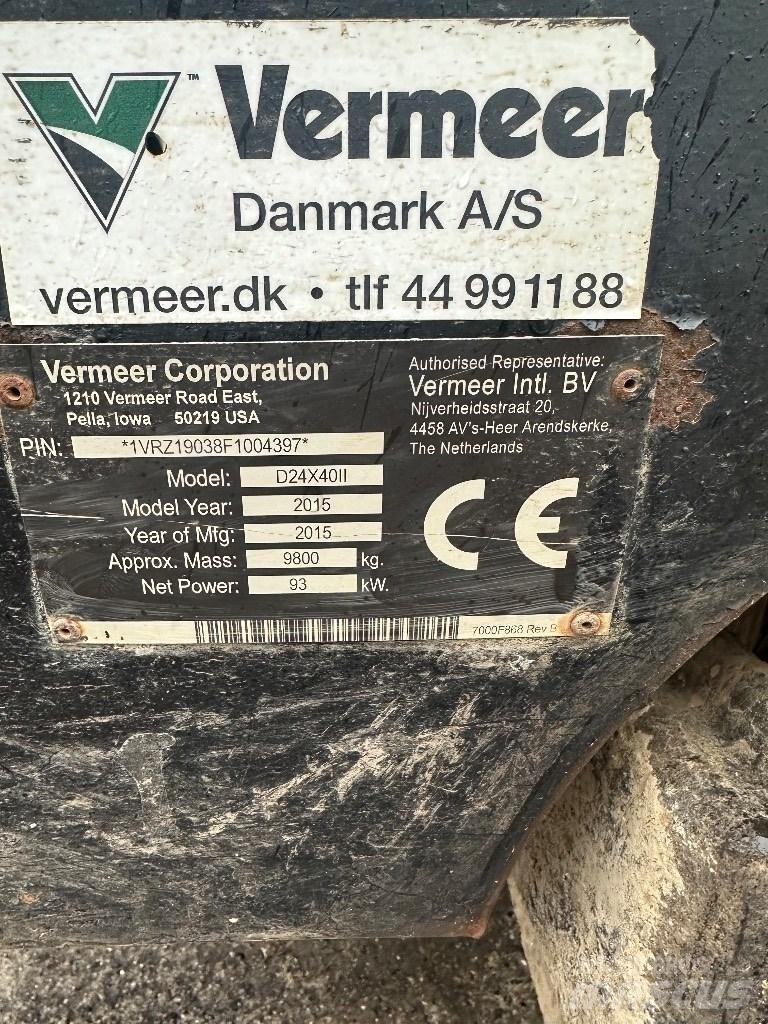 Vermeer D24x40II Horisontal borerigg utstyr