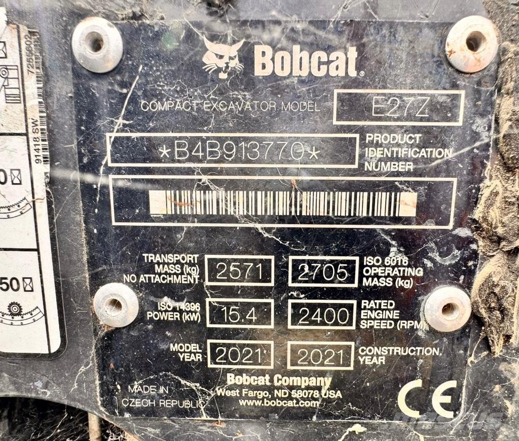Bobcat E 27z Minigravere <7t