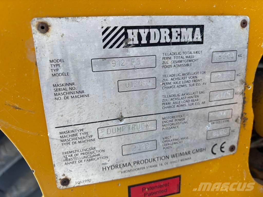 Hydrema 912 FS Rammestyrte Dumpere