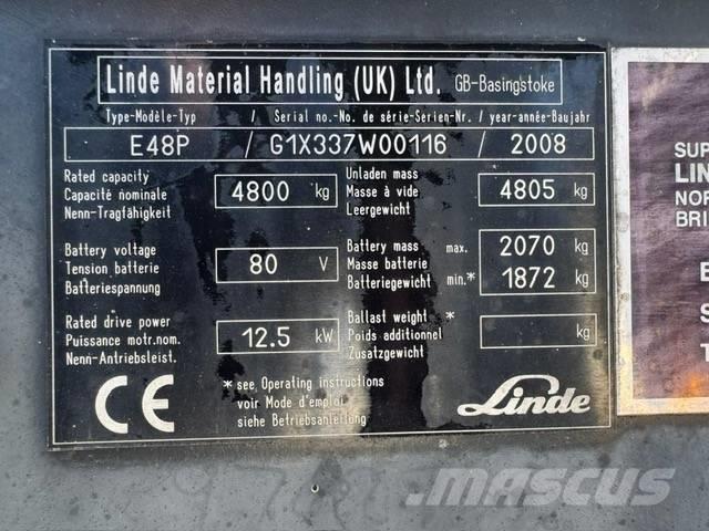 Linde E48P Elektriske trucker