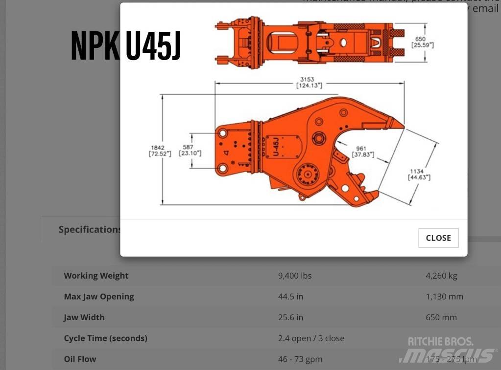 NPK U 45 JR Andre komponenter