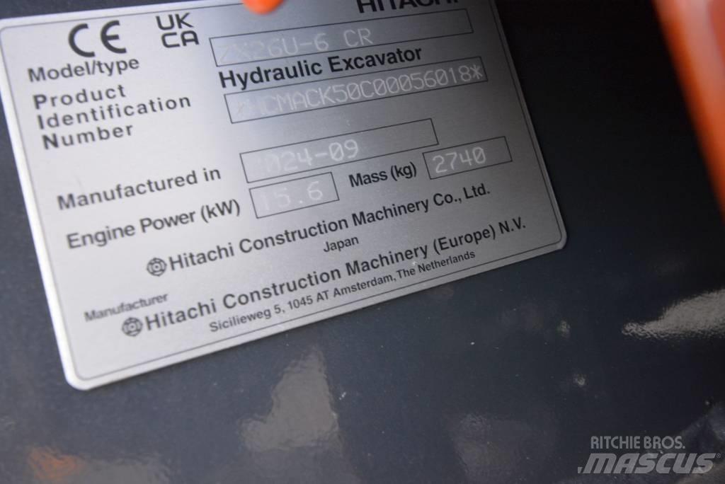 Hitachi ZX 26 U-6 Minigravere <7t