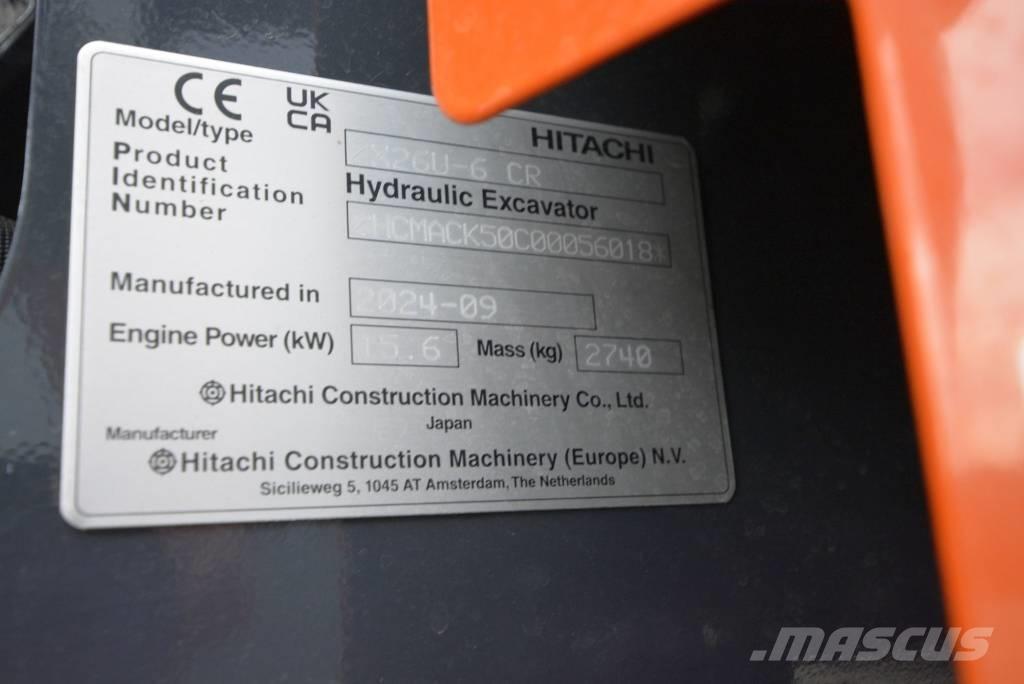 Hitachi ZX 26 U-6 Minigravere <7t