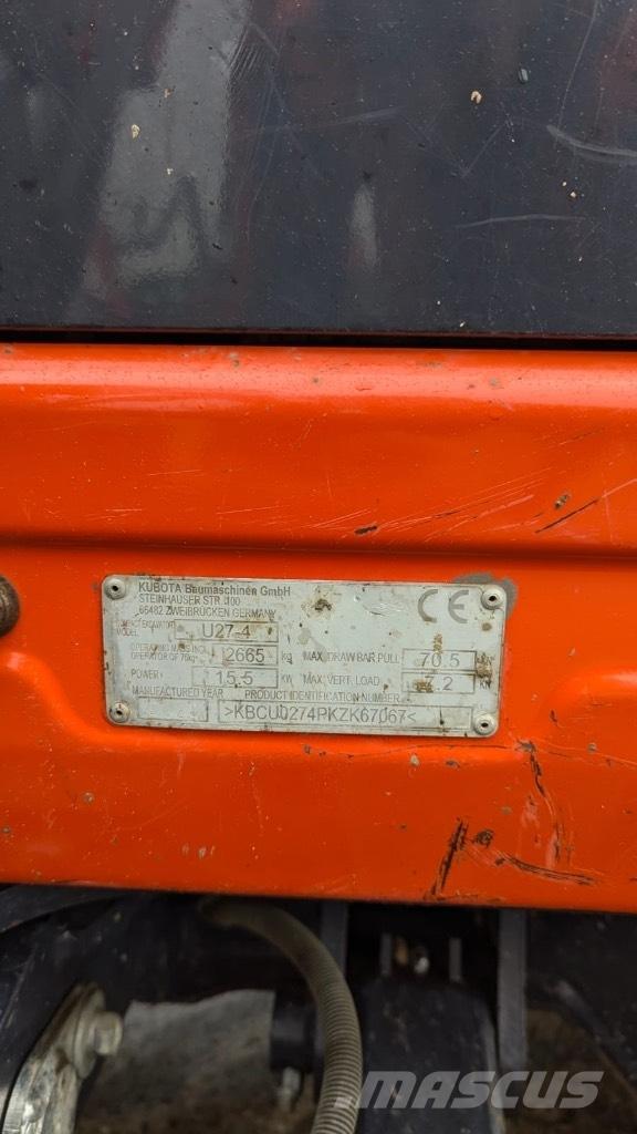 Kubota U 27-4 Minigravere <7t
