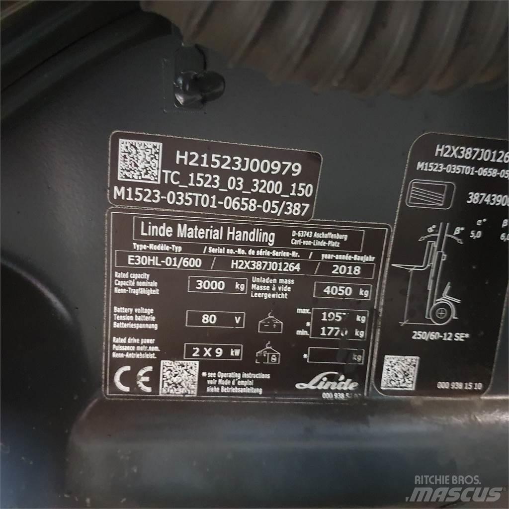 Linde E30/600HL Elektriske trucker