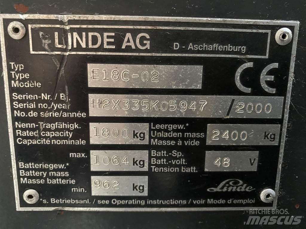 Linde E18C-02 Elektriske trucker