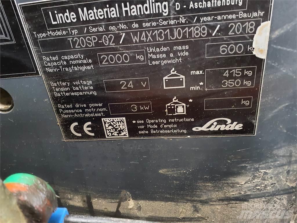 Linde T20SP kurz Lavtløftende truck