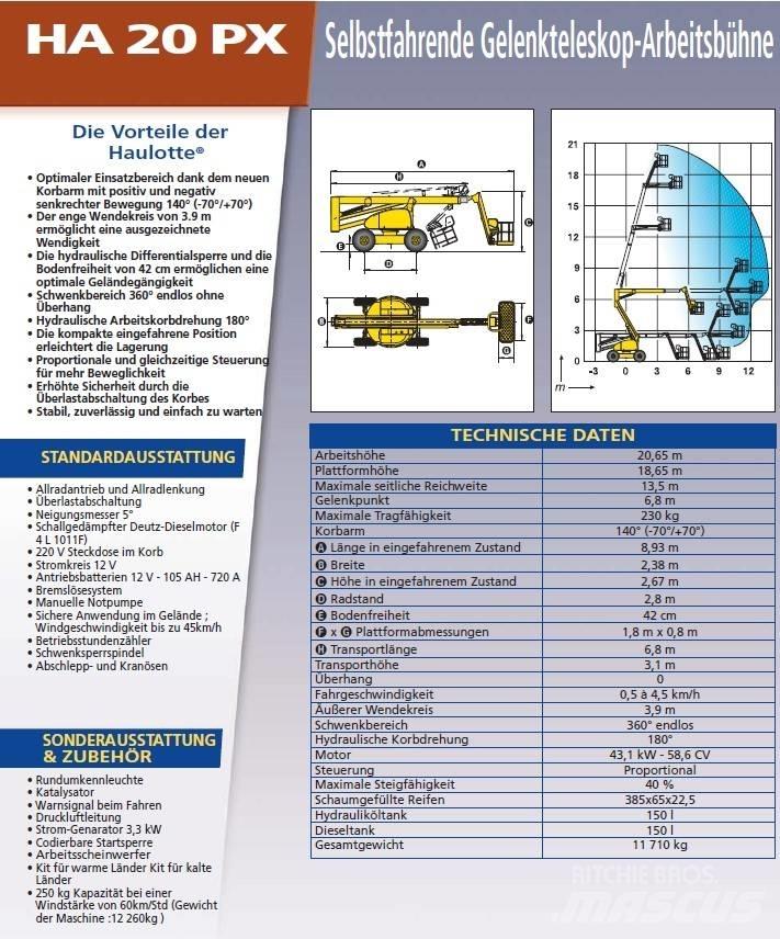 Haulotte HA 20 PX Leddede bomlifter