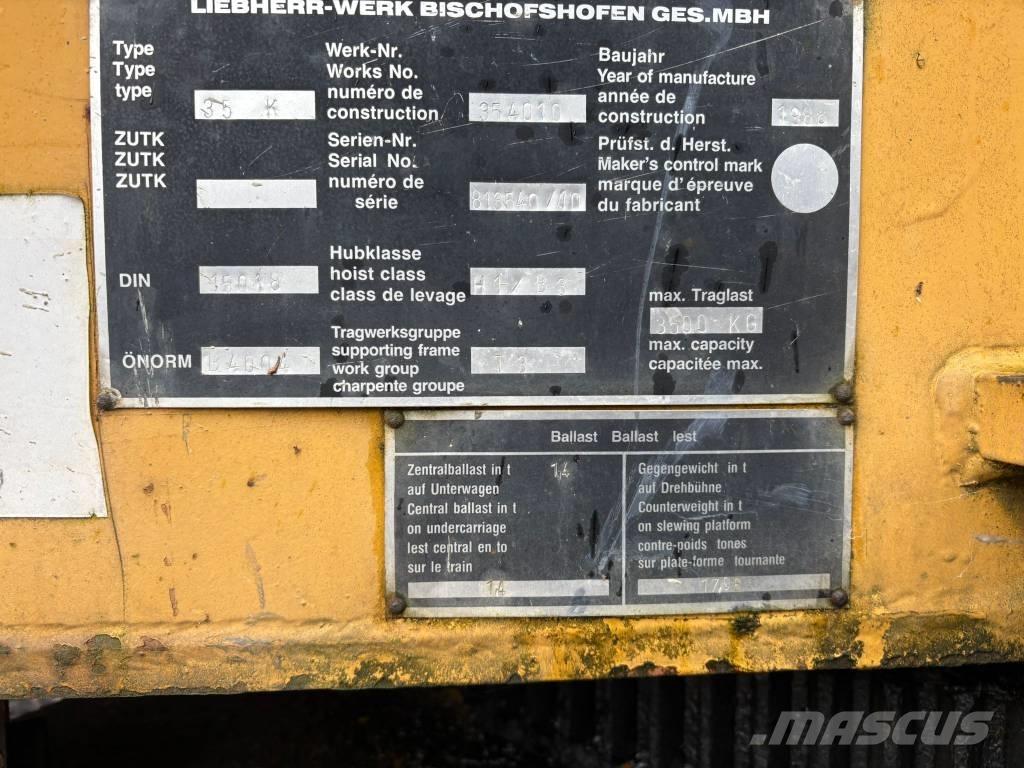 Liebherr 35 K Bygge- og tårnkraner
