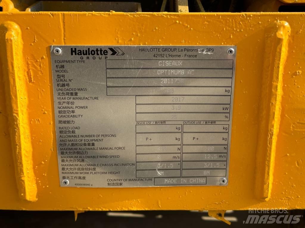 Haulotte OPTIMUM 8 Sakselifter