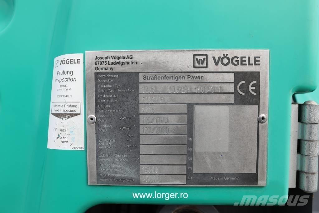 Vögele Super 1800 - 3i Asfaltutleggere