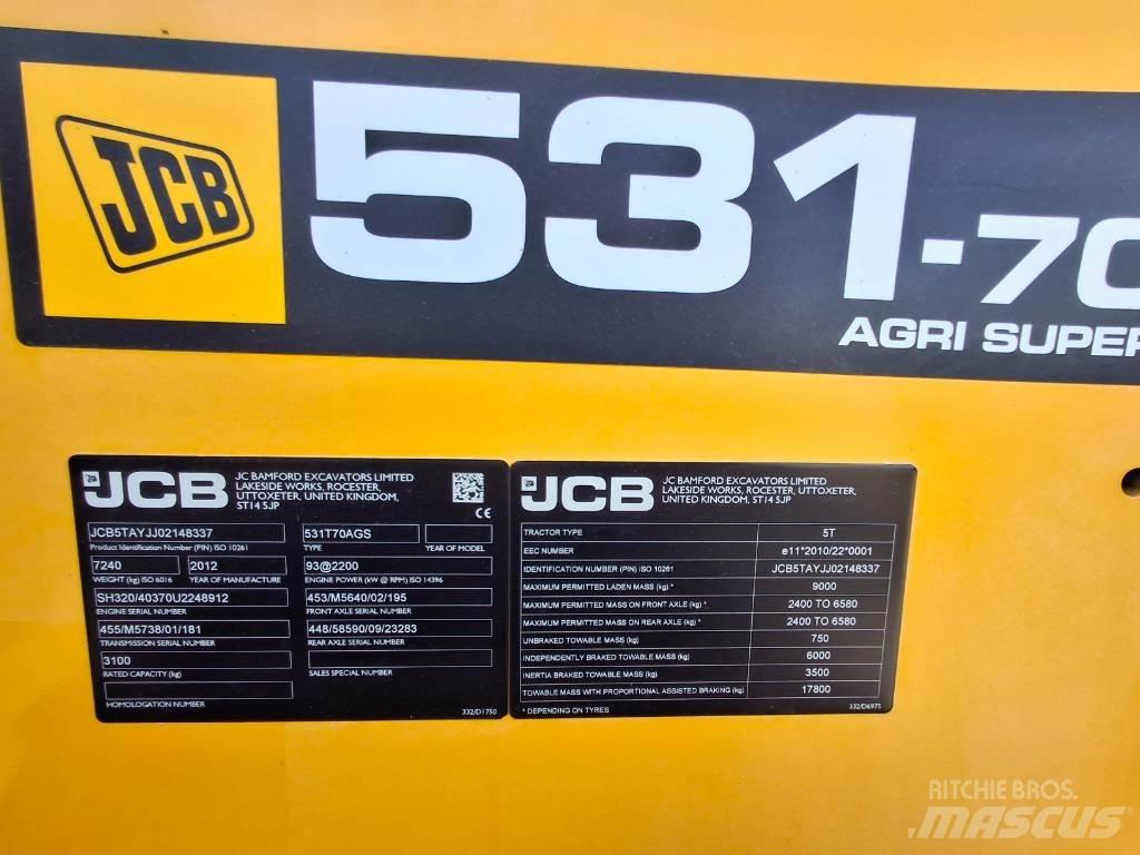 JCB 531-70 Teleskoplastere for Landbruk