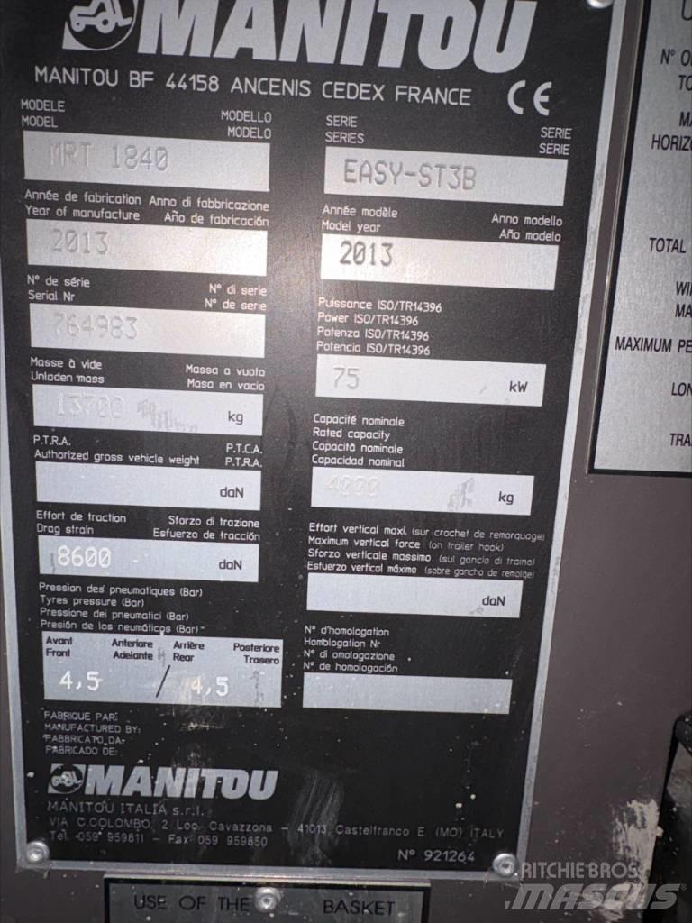 Manitou MRT 1840 Teleskoplastere