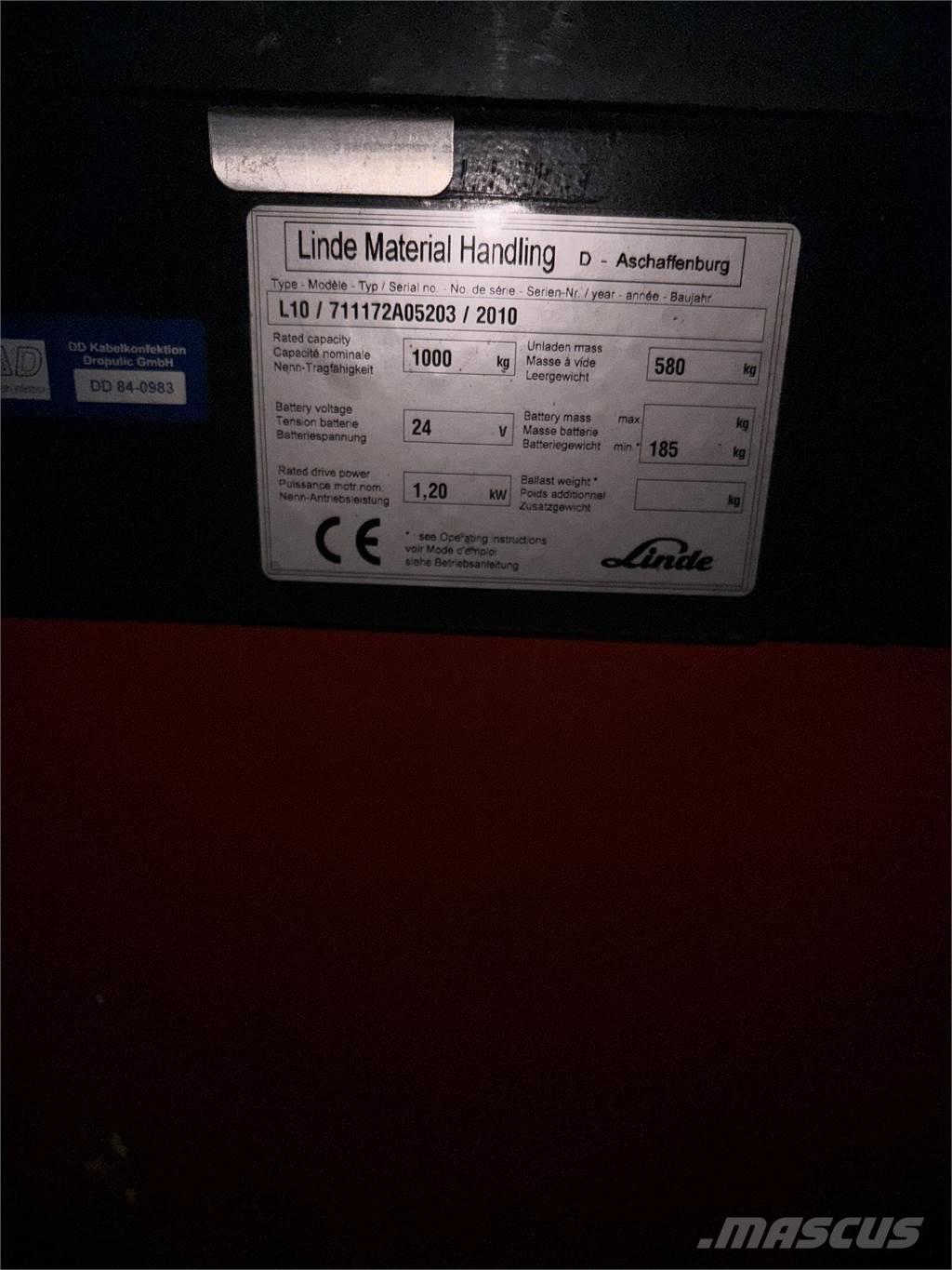 Linde L10 defekt Ledestablere