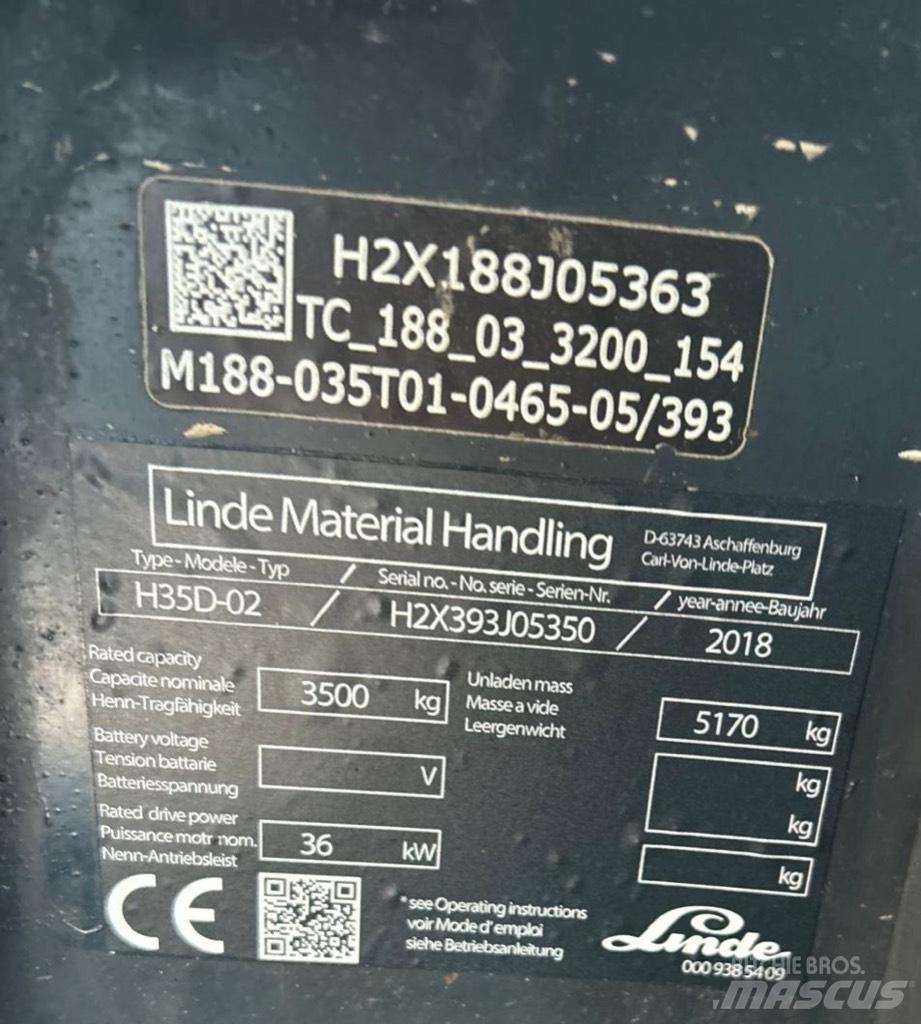 Linde H35D-02 EVO Diesel Trucker