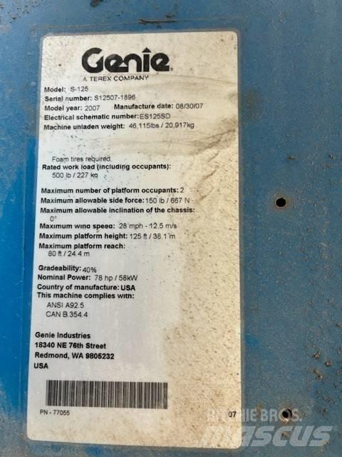 Genie S 125 Teleskop bomlifter