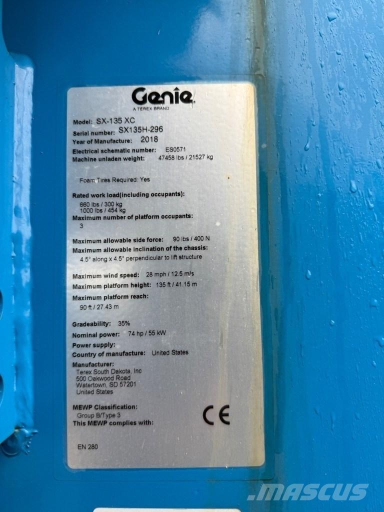 Genie SX 135 XC Leddede bomlifter