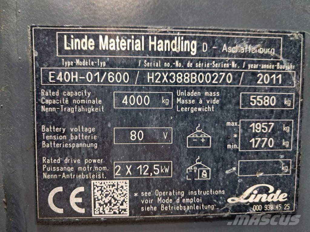 Linde E40H-01/600 Elektriske trucker